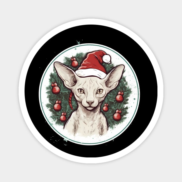 Cornish Rex Cat Xmas, Love Cats Magnet by dukito